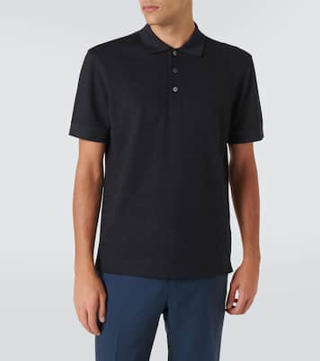 Cotton and silk polo shirt  | Zegna