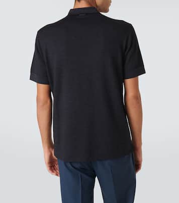 Cotton and silk polo shirt  | Zegna