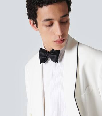 Silk and cotton satin bow tie | Brunello Cucinelli