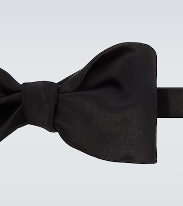 Silk and cotton satin bow tie | Brunello Cucinelli