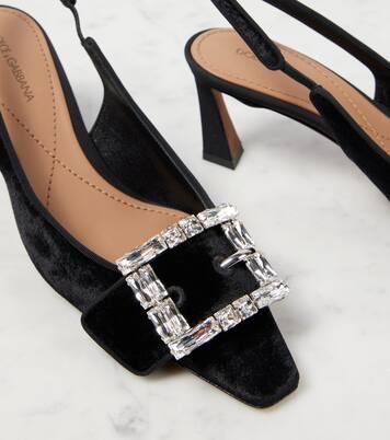 Escarpins DG en velours à ornements | Dolce&Gabbana