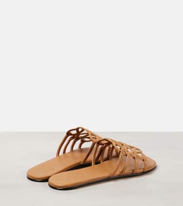 Petal Anagram leather slides | Loewe