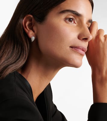 18kt white gold earrings with diamonds | Suzanne Kalan