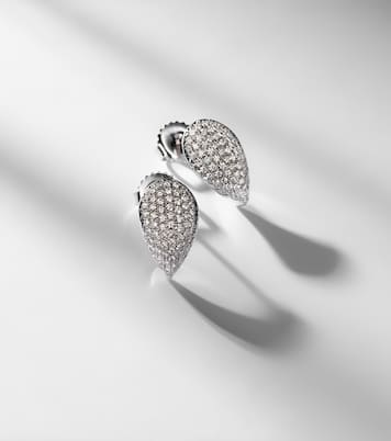18kt white gold earrings with diamonds | Suzanne Kalan