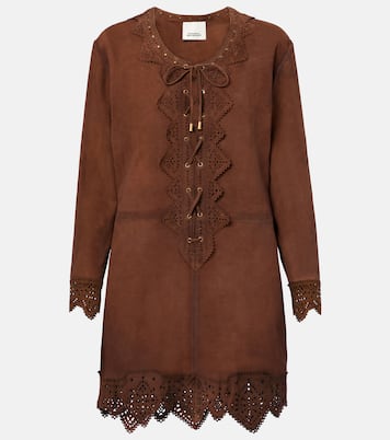 فستان قصير من الجلد السويدي Charlina | Isabel Marant