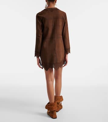 فستان قصير من الجلد السويدي Charlina | Isabel Marant