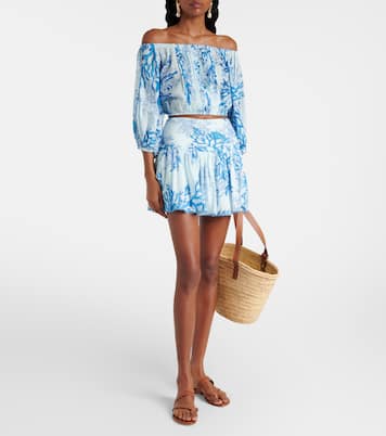 Minifalda Colleen de algodón estampada | Poupette St Barth