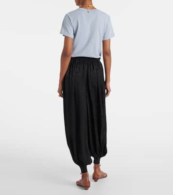 Silk jacquard wide-leg pants  | Chloé