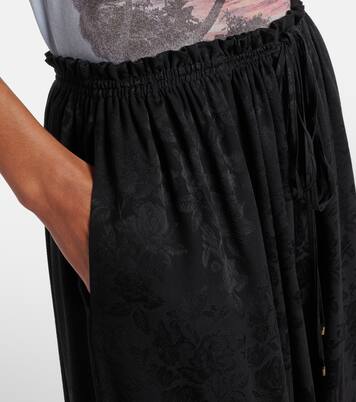 Silk jacquard wide-leg pants  | Chloé