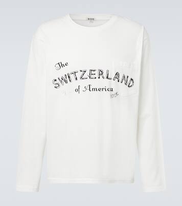 T-shirt Campground imprimé en coton | Bode