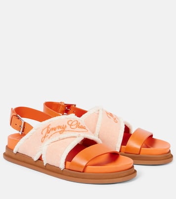 Joa canvas and leather sandals | Jimmy Choo