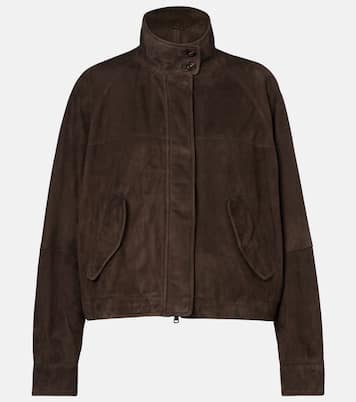 Suede bomber jacket | Brunello Cucinelli