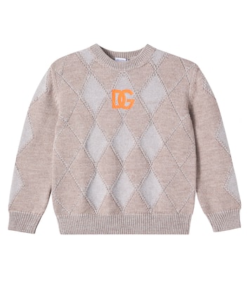 DG Intarsia wool sweater | Dolce&Gabbana Kids
