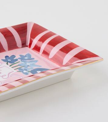 Fiori Azzurri porcelain decorative tray | Bitossi