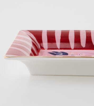 Fiori Azzurri porcelain decorative tray | Bitossi