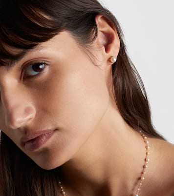 Ohrringe Pearl Classics aus 18kt Gelbgold mit Diamanten und Süßwasserperlen | David Yurman