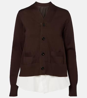 Layered cotton cardigan | Sacai