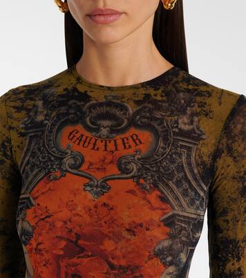 Médallion printed mesh catsuit | Jean Paul Gaultier