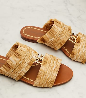 DG braided raffia-effect sandals  | Dolce&Gabbana
