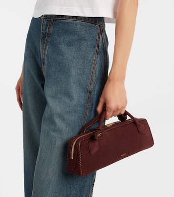 Le Teckel Small suede clutch | Alaïa