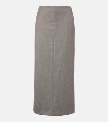 Nythera virgin wool gabardine pencil skirt | The Row