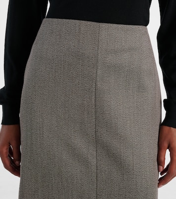 Nythera virgin wool gabardine pencil skirt | The Row