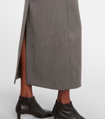 Nythera virgin wool gabardine pencil skirt | The Row