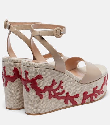 Leather wedge espadrilles | Gianvito Rossi