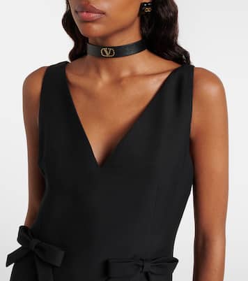 Robe midi Crepe Couture à nœud | Valentino