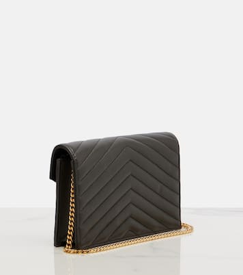 Cassandre matelassé envelope leather wallet on chain | Saint Laurent