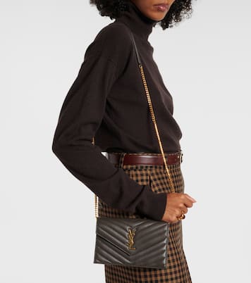 Cassandre matelassé envelope leather wallet on chain | Saint Laurent