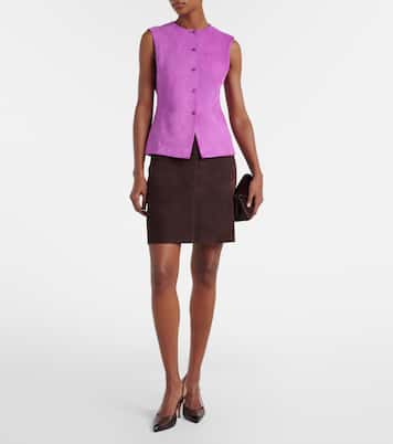 Top aus Veloursleder | Stouls