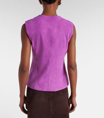 Top aus Veloursleder | Stouls