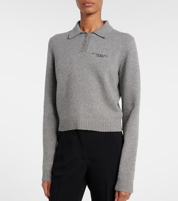 Logo wool and cashmere polo sweater | Givenchy