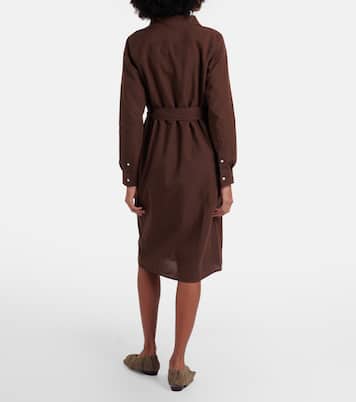 Hemdblusenkleid aus Baumwolle und Leinen | Polo Ralph Lauren