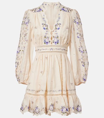 Robe Patience en lin à fleurs | Zimmermann