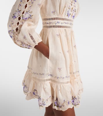 Robe Patience en lin à fleurs | Zimmermann