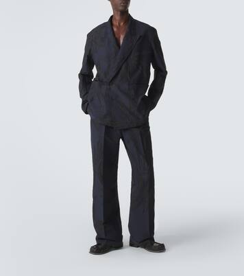 Blazer en jacquard de coton mélangé | Dries Van Noten