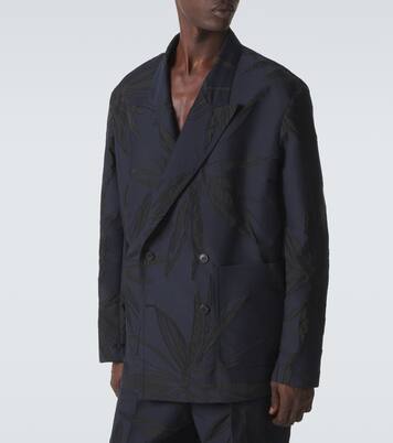 Blazer en jacquard de coton mélangé | Dries Van Noten