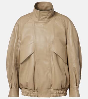 Ariste leather bomber jacket | Nour Hammour