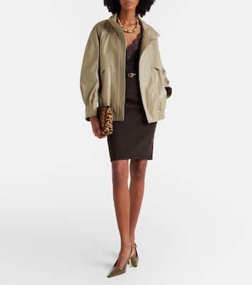 Ariste leather bomber jacket | Nour Hammour