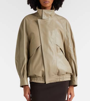 Ariste leather bomber jacket | Nour Hammour