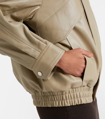 Ariste leather bomber jacket | Nour Hammour