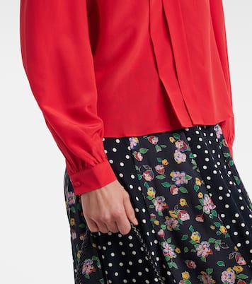 Blusa Emelin in seta con applicazione floreale | Rixo