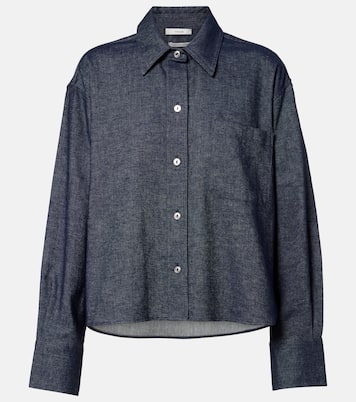 Cotton and linen chambray shirt | Vince