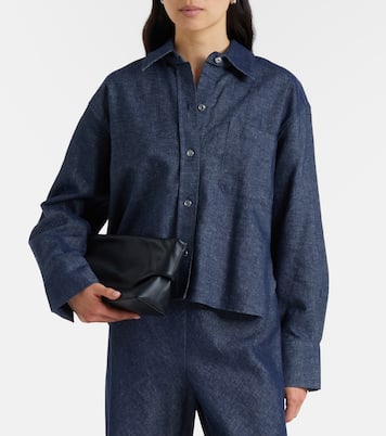 Cotton and linen chambray shirt | Vince