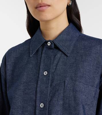 Cotton and linen chambray shirt | Vince
