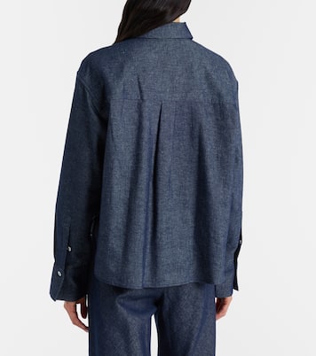 Cotton and linen chambray shirt | Vince