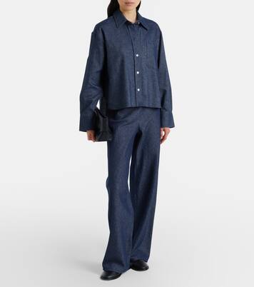 Cotton and linen chambray shirt | Vince