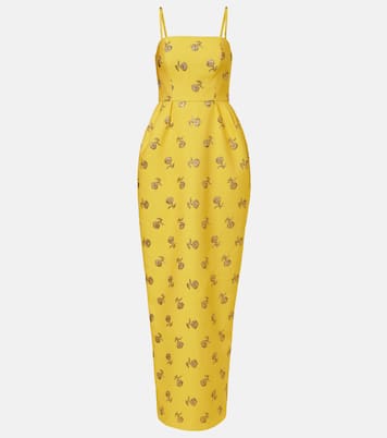 Robe longue en jacquard | Carolina Herrera